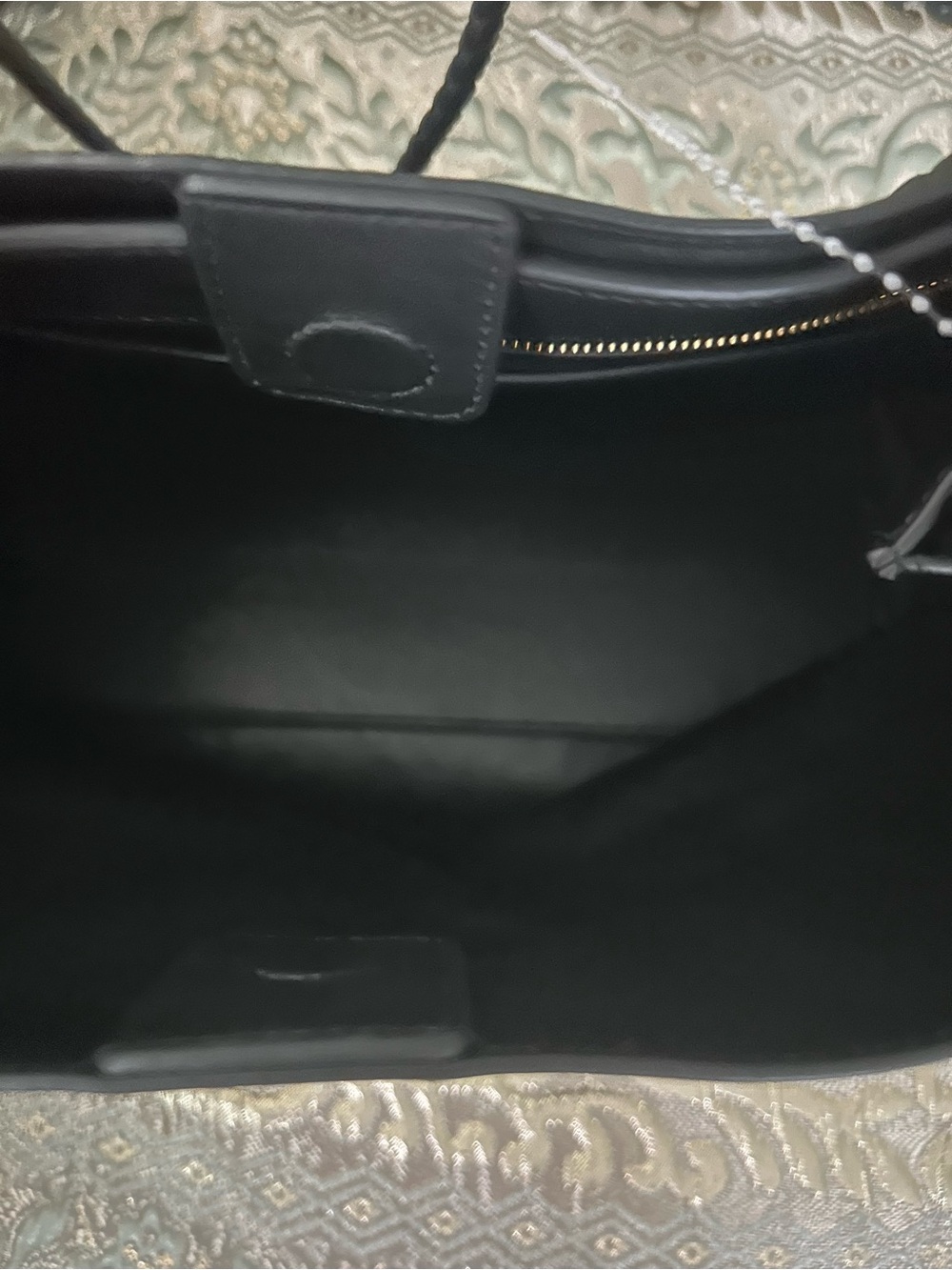 Quince Black Woven Leather Tote with Braided Shoulder Straps - Picture 11 of 16